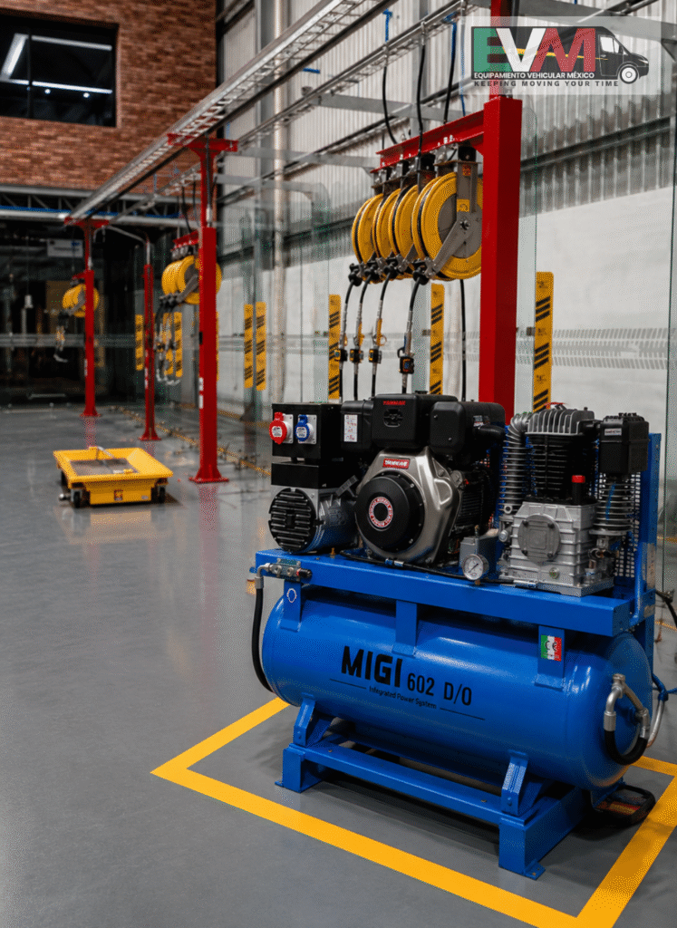 Sistema de aire comprimido para taller industrial